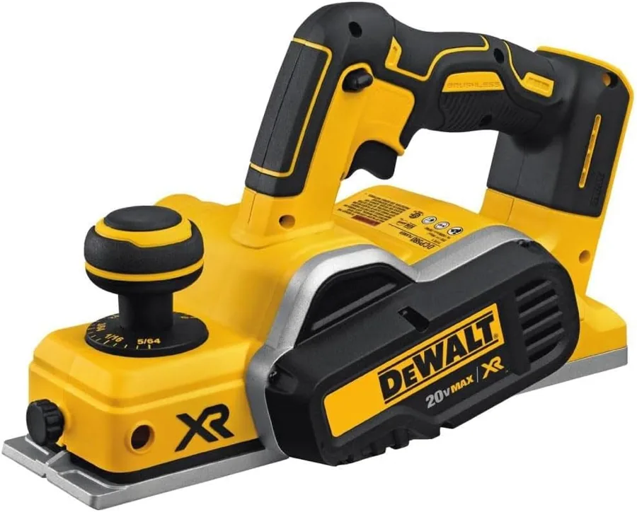 Amazon product photo of DEWALT 20V MAX Planer, 30,000 Cuts Per Minute, 2 mm Cut Depth, Brushless Motor, Bare Tool Only (DCP580B)
