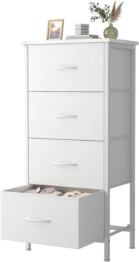 Amazon product photo of Sweetcrispy Dresser for Bedroom, 4 Drawer Storage Cabinet, Tall Nightstand