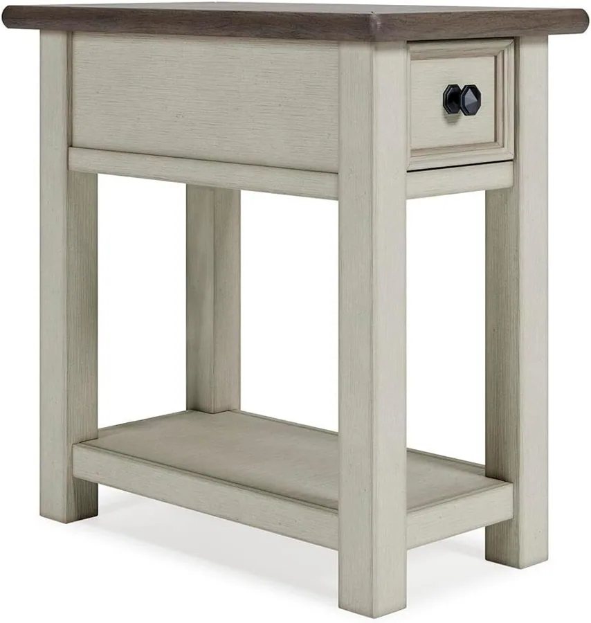 Amazon product photo of Signature Design by Ashley Bolanburg Narrow End Table, Charging Station